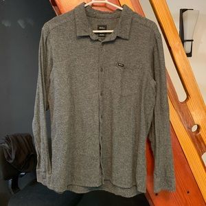 RVCA Button Down Long Sleeve Mens Shirt
